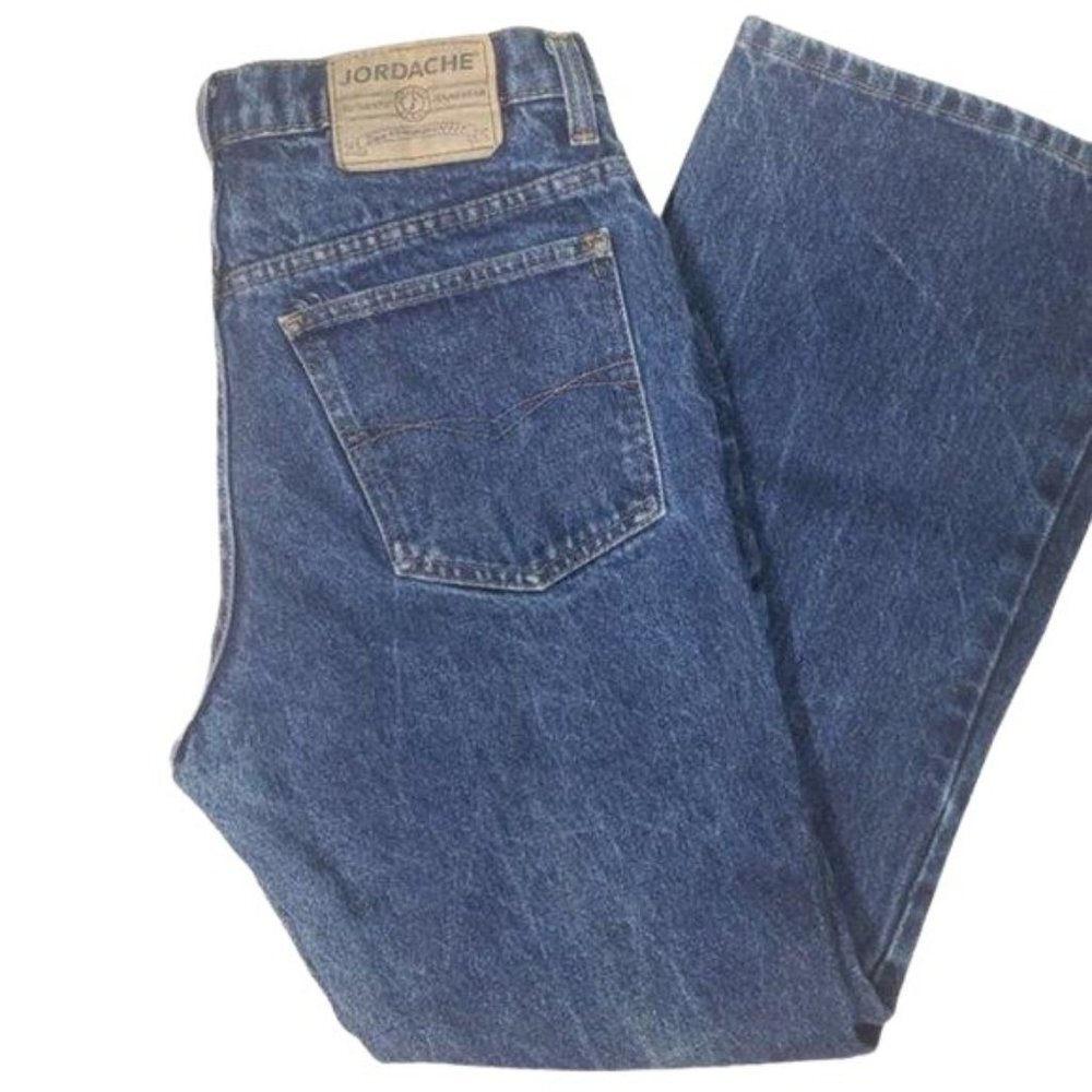 JORDACHE Vintage Mom Jeans High Rise Relaxed Fit Straight Leg Dark Wash14‎